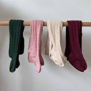 Little Stocking Co Set of Four Ribbed Tights